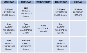 Class timetable
